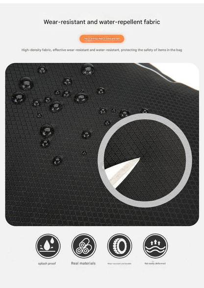 Red Lightweight 16L Outdoor Cycling & Hiking Backpack - Water-Repellent Nylon Daypack with Reflective Strips