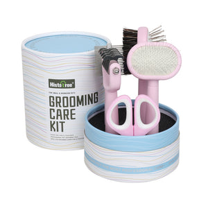 Pink And Blue Complete 5 - in - 1 Pet Grooming Care Kit - Professional Deshedding Brushes, Combs & Nail Clippers Set for Dogs & Cats - Factory Direct Shop