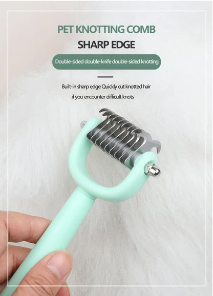 Blue Complete 5 - in - 1 Pet Grooming Care Kit - Professional Deshedding Brushes, Combs & Nail Clippers Set for Dogs & Cats - Factory Direct Shop