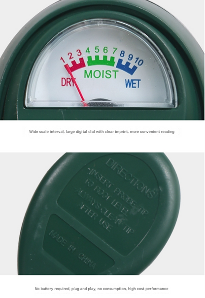 2 Pcs (1 Green + 1 Black) Soil Moisture Meter - Accurate Plant Water Monitor for Garden & Potted Plants, No Batteries Needed