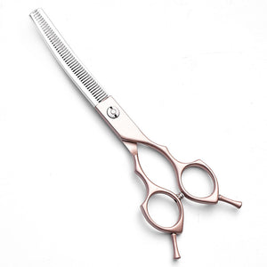Rose Gold and Silver Professional 6.5 Inch Pet Grooming Thinning Shears - 45 - Tooth Stainless Steel Texturizing Scissors for Dogs & Cats - Factory Direct Shop