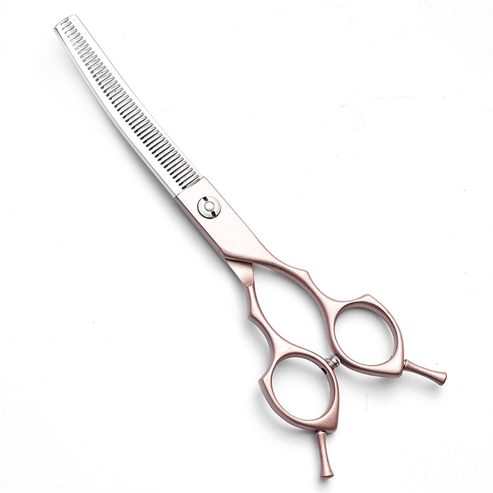 Rose Gold and Silver Professional 6.5 Inch Pet Grooming Thinning Shears - 45 - Tooth Stainless Steel Texturizing Scissors for Dogs & Cats - Factory Direct Shop