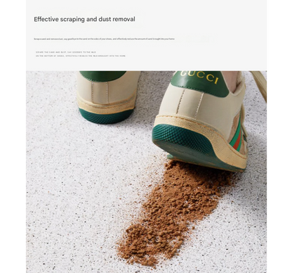 Dog Light Curry Set of 2 Cartoon PVC Coil Entrance Mats - Non-Slip Dirt Trapping Door Mats (50x80cm)