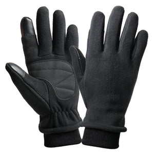 S Black Warm Windproof Touchscreen Gloves - Anti-Slip Grip for Winter Cycling & Outdoor Sports