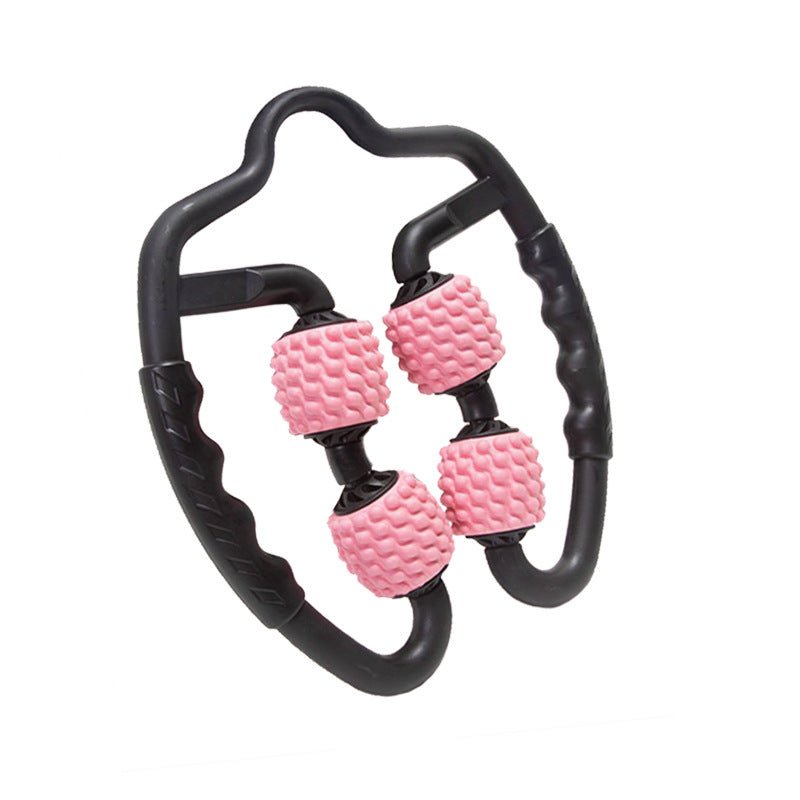 Pink Set of 2 Foam Roller Ring Leg Massagers - Muscle Relief & Circulation Tool - Factory Direct Shop
