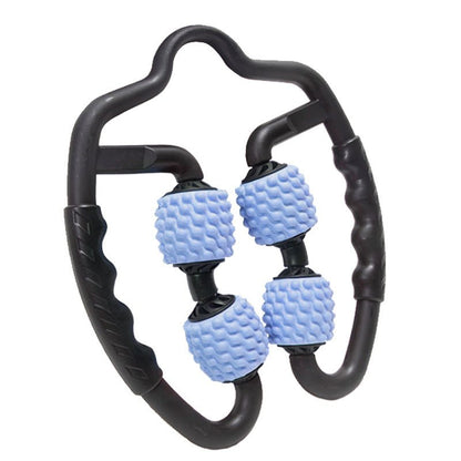 Blue Set of 2 Foam Roller Ring Leg Massagers - Muscle Relief & Circulation Tool - Factory Direct Shop