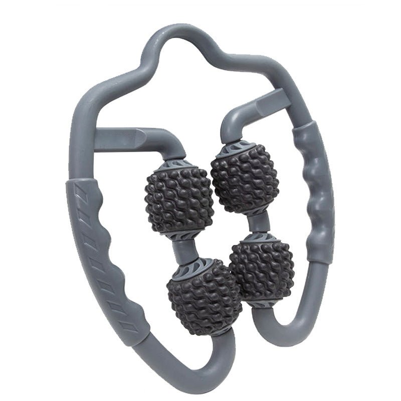Grey Set of 2 Foam Roller Ring Leg Massagers - Muscle Relief & Circulation Tool - Factory Direct Shop