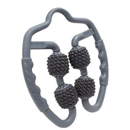 Grey Set of 2 Foam Roller Ring Leg Massagers - Muscle Relief & Circulation Tool - Factory Direct Shop