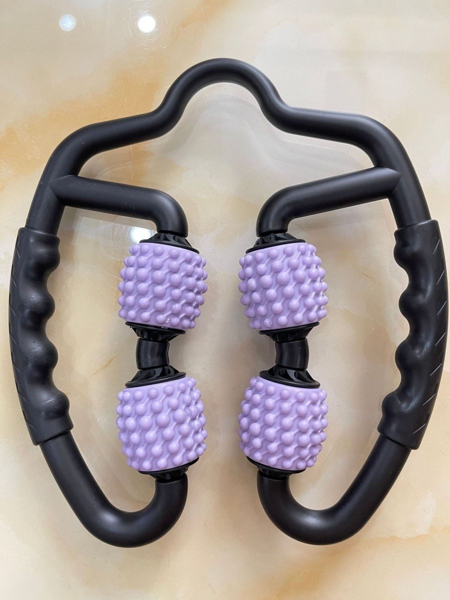 Purple Set of 2 Foam Roller Ring Leg Massagers - Muscle Relief & Circulation Tool - Factory Direct Shop