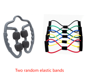 Grey Set of 2 Foam Roller Ring Leg Massagers with 2 Resistance Bands - Muscle Relief Kit - Factory Direct Shop