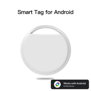 White Android Tracker - Google Find My Device Compatible Luggage and Pet Tracker