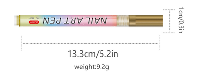 Blue 0.7mm Nail Art Doodle Pen 12 Sticks- Single Color Acrylic Marker for Nail Design, No-Bake