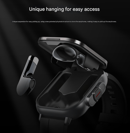 Silver 2 - in - 1 Bluetooth Smartwatch with Integrated Earbuds for Sports - Factory Direct Shop