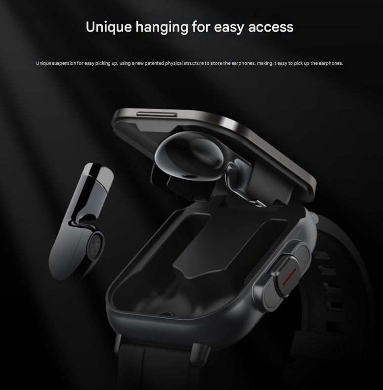 Silver Steel 2 - in - 1 Bluetooth Smartwatch with Integrated Earbuds for Sports - Factory Direct Shop