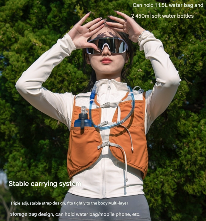 Black Hydration Backpack for Trail Running, Marathon, and Cycling