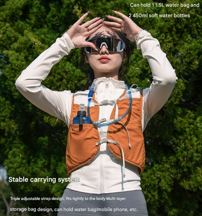 Blue Hydration Backpack for Trail Running, Marathon, and Cycling