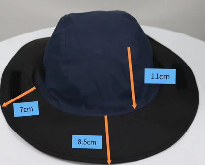 Rose Red Autumn-Winter Waterproof Sun Hat with Fleece Lining and Wide Brim