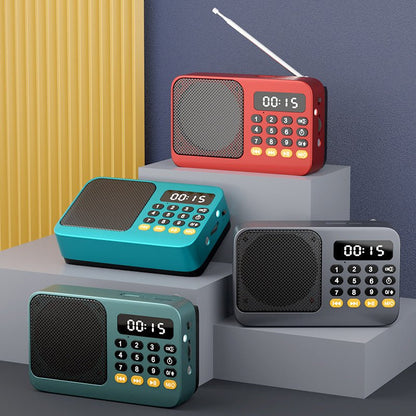 Portable Digital Music Player & FM Radio,4 Playback Modes, LED Flashlight(Gray) - Factory Direct Shop