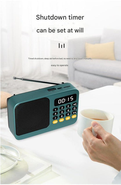 Portable Digital Music Player & FM Radio,4 Playback Modes, LED Flashlight(Gray) - Factory Direct Shop