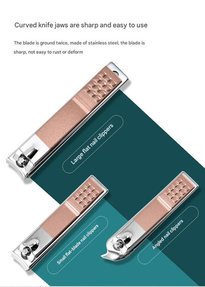 30-Piece Professional Manicure & Pedicure Set,Stainless Steel Grooming Kit(blue)