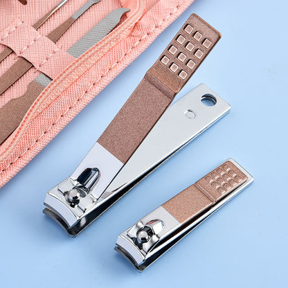 30-Piece Professional Manicure & Pedicure Set,Stainless Steel Grooming Kit(purple)