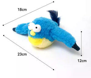 Interactive Flapping Wing Bird Toy for Cats & Dogs,Motion Activated with Sound(Bondi Blue Bird)