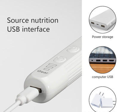 Portable Electric Nail Drill Pen Kit - USB-C Rechargeable, 3-Speed, High Torque, Low Heat(Pink)