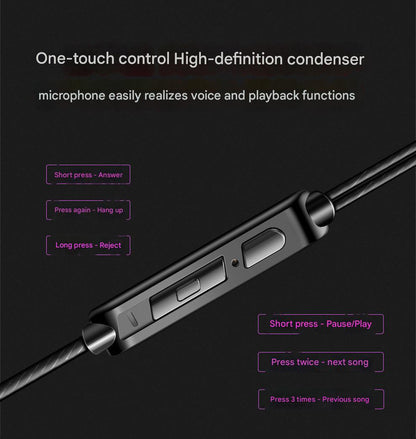 Hi-Res Audio In-Ear Monitor Earphones - Ergonomic Design, Dynamic Driver, with Mic & 3.5mm Jack(black)