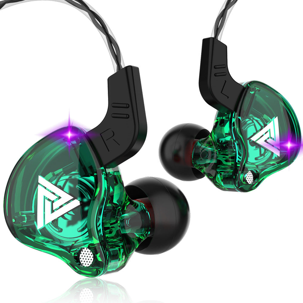 Hi-Res Audio In-Ear Monitor Earphones - Ergonomic Design, Dynamic Driver, with Mic & 3.5mm Jack(green)