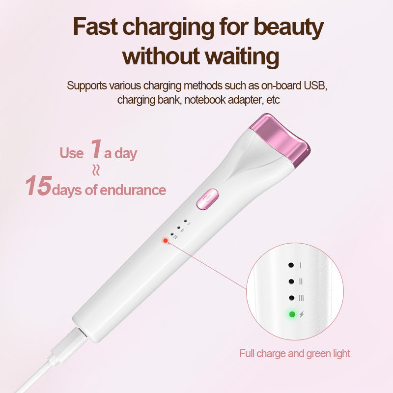 Rechargeable Heated Eyelash Curler - 3 Temperature Settings, 30s Rapid Heating & Anti-Scald Design(Pink)