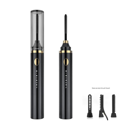 Rechargeable Heated Eyelash Curler Wand - 3 Temperature Gears, Type-C Charging, All-Day Curl(Black)