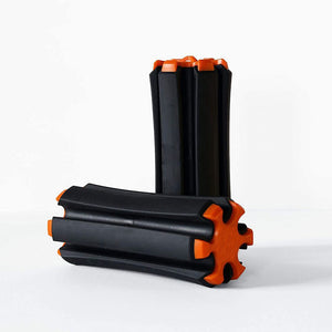 Portable Golf Club Carrier "SILO" - Holds 3 Clubs, Lightweight & Easy to (Black Orange)