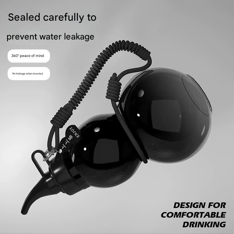 Unique Gourd - Shaped Sports Water Bottle - 800ml Tritan Material, Leakproof with Carry Strap(red) - Factory Direct Shop