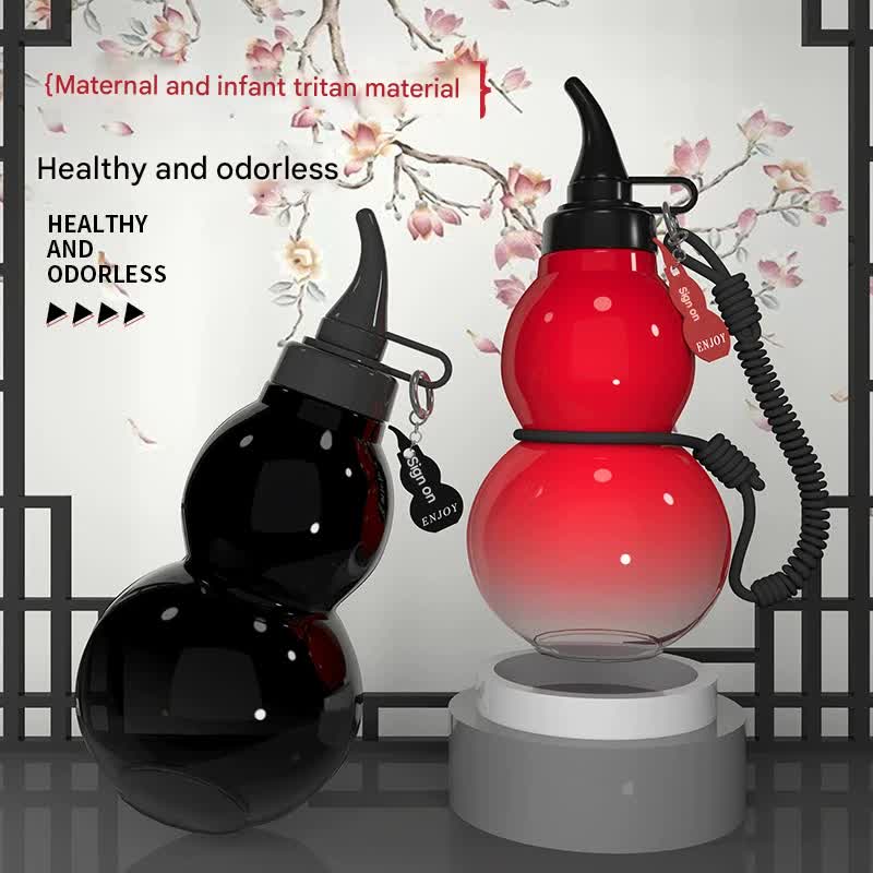 Unique Gourd - Shaped Sports Water Bottle - 800ml Tritan Material, Leakproof with Carry Strap(blue) - Factory Direct Shop