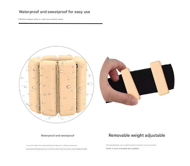 Pink Premium Adjustable Silicone Wrist & Ankle Weights (1lb Each, 2lb Pair) - Waterproof & Sweatproof for Enhanced Yoga, Running & Fitness Workouts