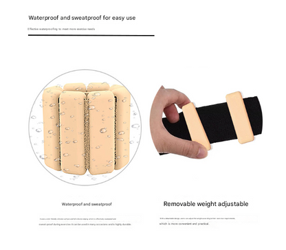 Purple Premium Adjustable Silicone Wrist & Ankle Weights (1lb Each, 2lb Pair) - Waterproof & Sweatproof for Enhanced Yoga, Running & Fitness Workouts