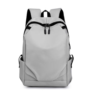 Grey Modern Anti-Theft Laptop Backpack with USB Charging Port - Water-Repellent Travel & Business Bag for 15.6 Inch Laptops