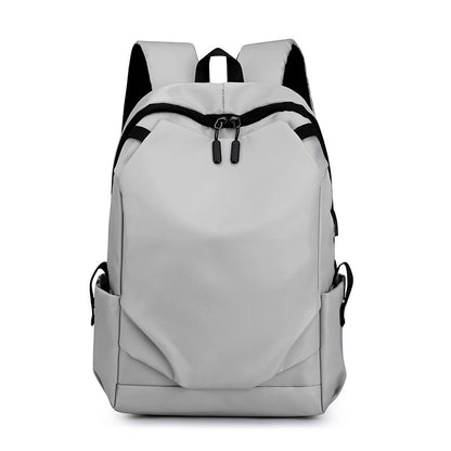 Grey Modern Anti-Theft Laptop Backpack with USB Charging Port - Water-Repellent Travel & Business Bag for 15.6 Inch Laptops