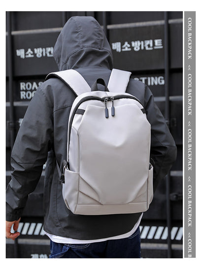 Grey Modern Anti-Theft Laptop Backpack with USB Charging Port - Water-Repellent Travel & Business Bag for 15.6 Inch Laptops