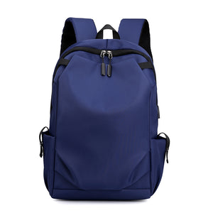 Blue Modern Anti-Theft Laptop Backpack with USB Charging Port - Water-Repellent Travel & Business Bag for 15.6 Inch Laptops