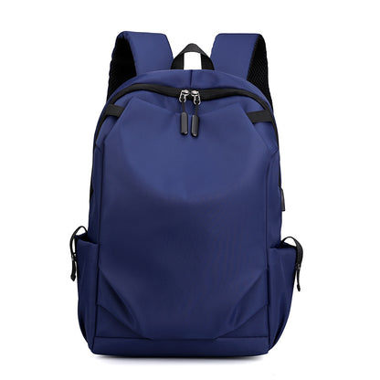 Blue Modern Anti-Theft Laptop Backpack with USB Charging Port - Water-Repellent Travel & Business Bag for 15.6 Inch Laptops