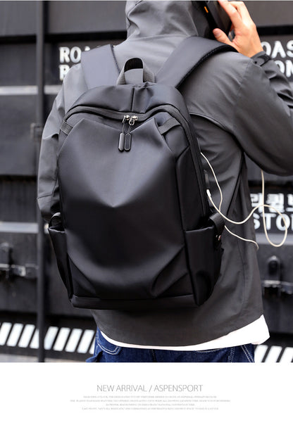 Blue Modern Anti-Theft Laptop Backpack with USB Charging Port - Water-Repellent Travel & Business Bag for 15.6 Inch Laptops