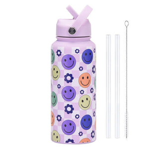 BPA Free Water Bottle Stainless Steel - 1L Purple - Factory Direct Shop