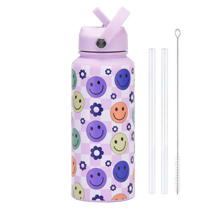 BPA Free Water Bottle Stainless Steel - 1L Purple - Factory Direct Shop