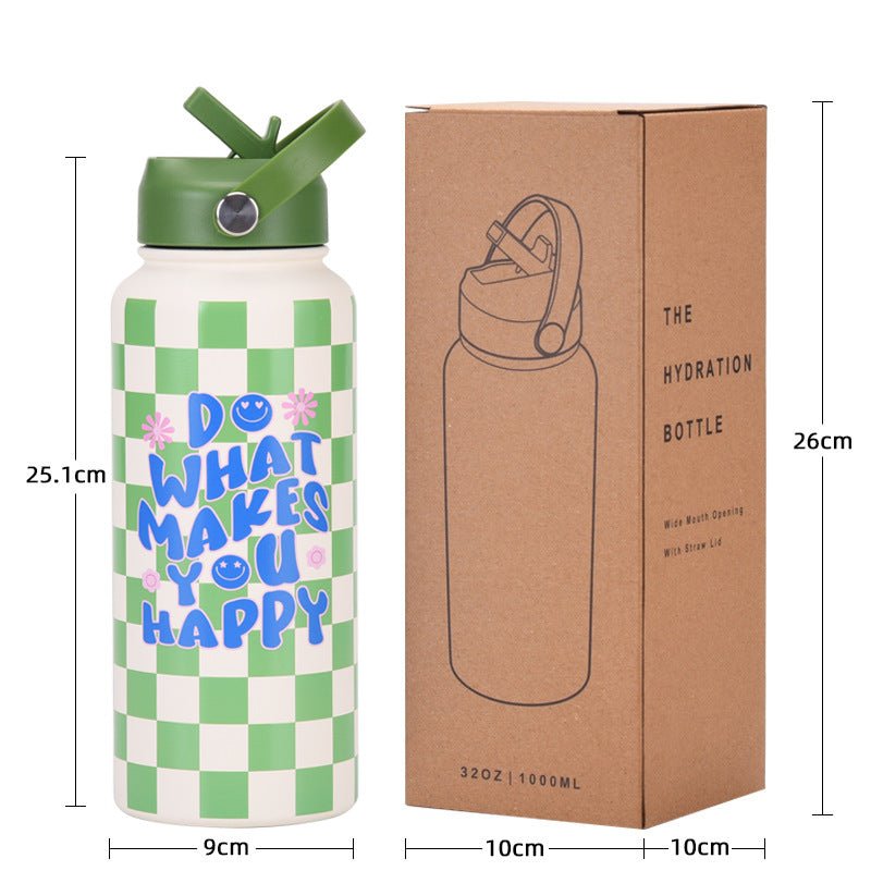 BPA Free Water Bottle Stainless Steel - 1L Green - Factory Direct Shop