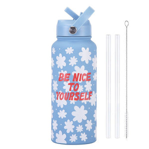 BPA Free Water Bottle Stainless Steel - 1L Blue - Factory Direct Shop