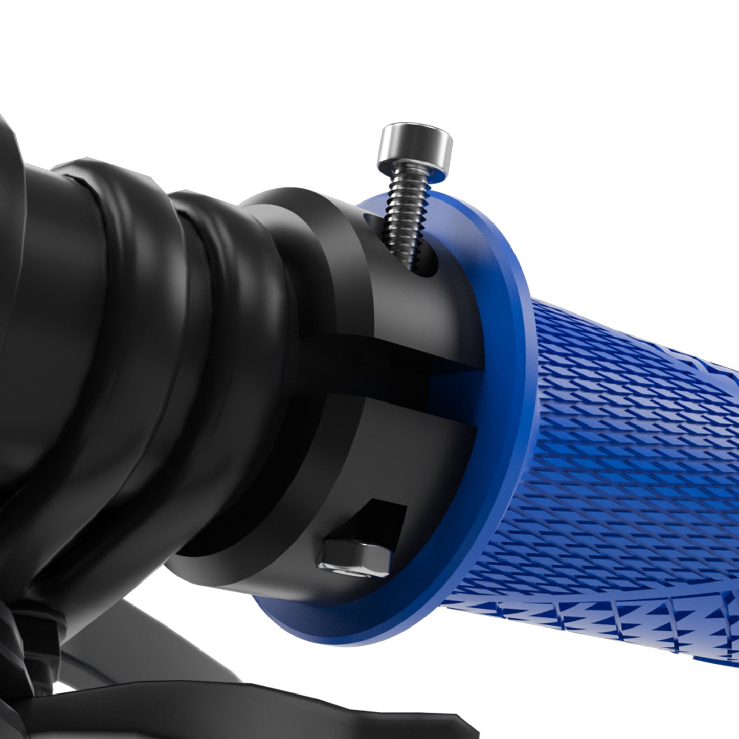 Green Ergonomic Lock-On Bike Grips - Anti-Slip TPR Rubber, Alloy Rings & Plugs for MTB & Commuter Bikes