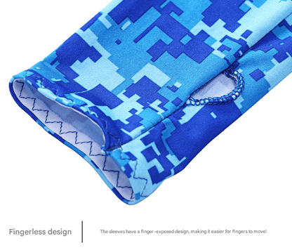 2 Sets Bright Blue Cooling UV Protection Set - 2 Skull Cap, 2 Neck Gaiter & 4 Arm Sleeves for Outdoor Sports - Factory Direct Shop