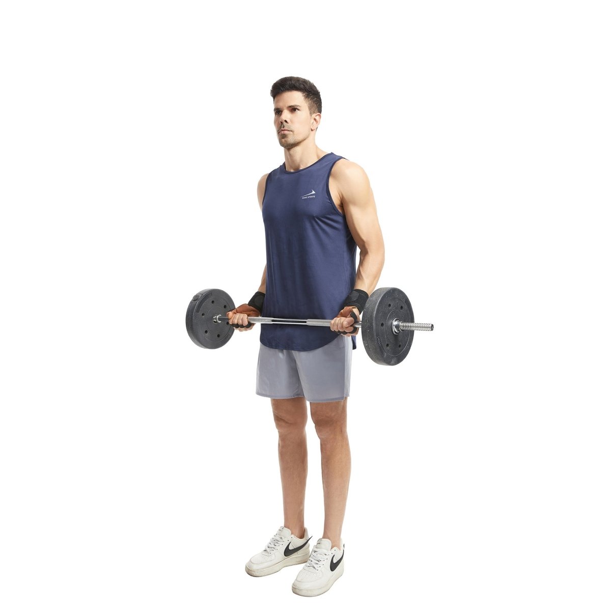 Gym Gloves - L - Dark Brown Premium Leather Weightlifting - Factory Direct Shop