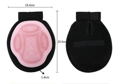 Purple 3 - Pack Gentle Pet Grooming Glove - Deshedding, Bathing & Massage Mitt for Dogs & Cats, Breathable & Adjustable - Factory Direct Shop